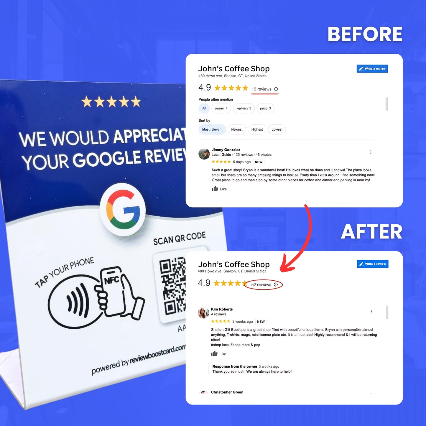 Google Reviews Stand