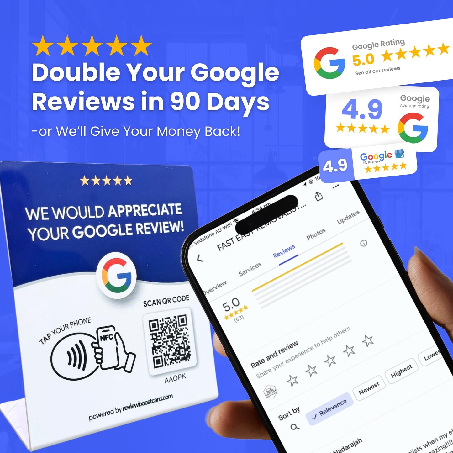Google Reviews Stand