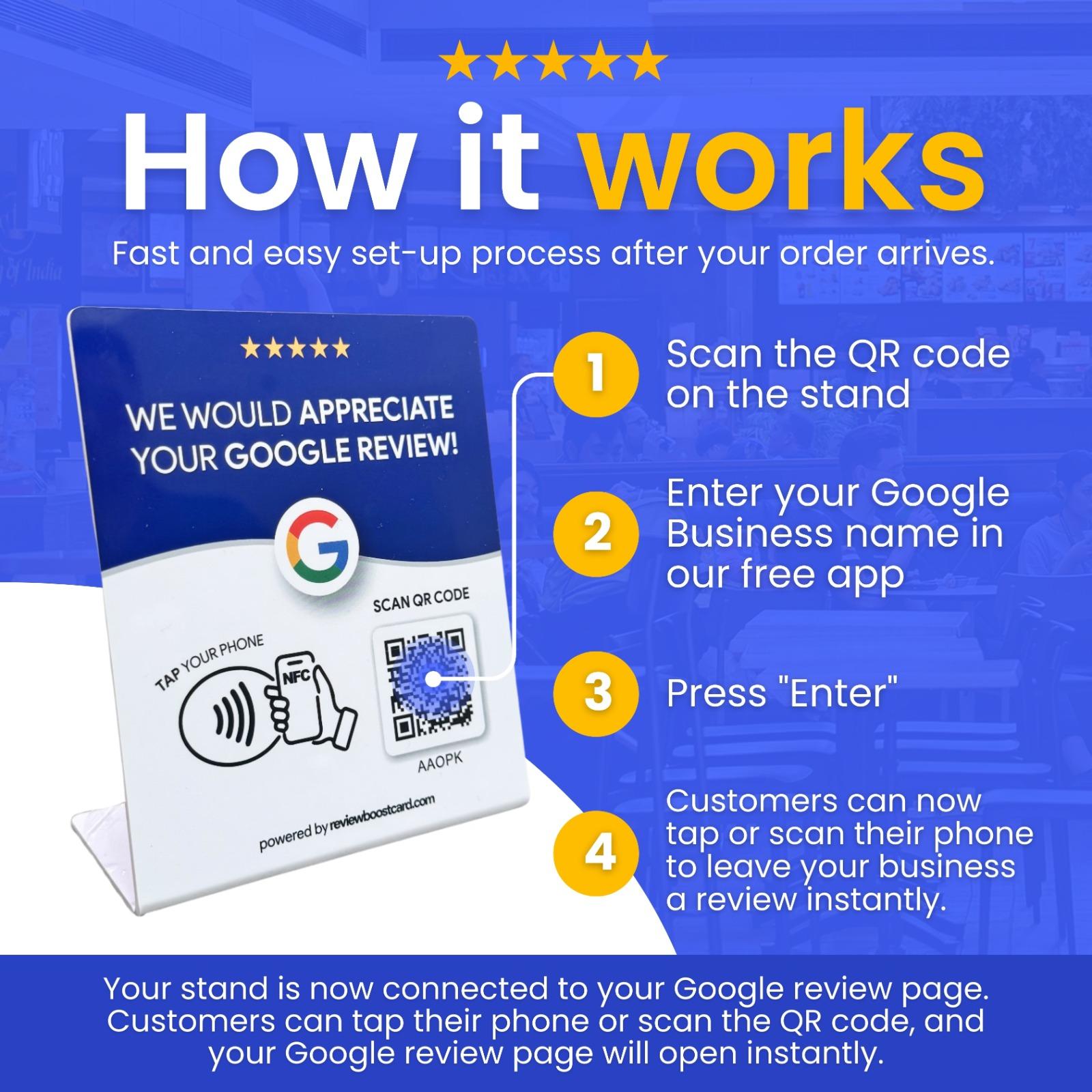 Google Reviews Stand