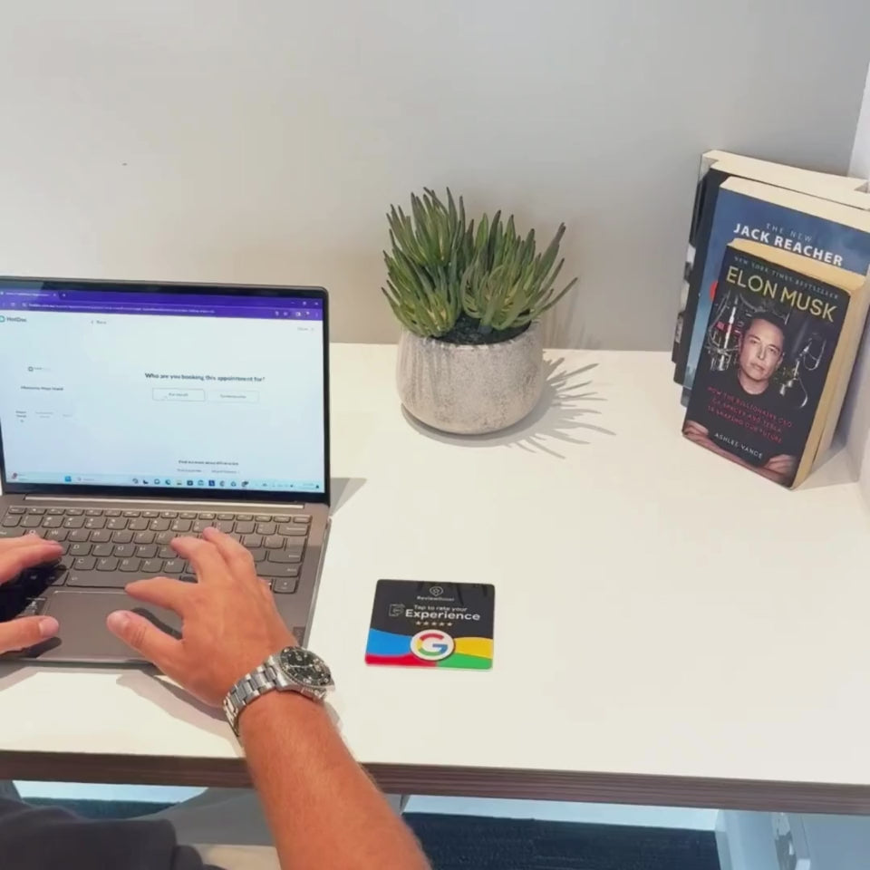 video showing the google review plaque working 